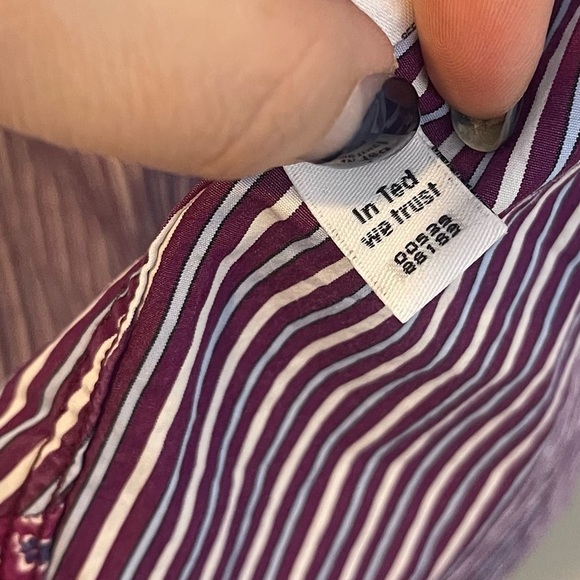 Ted Baker Endurance Ted’s Classic Fit Striped Floral Button Up Shirt Size 2 - Picture 14 of 15